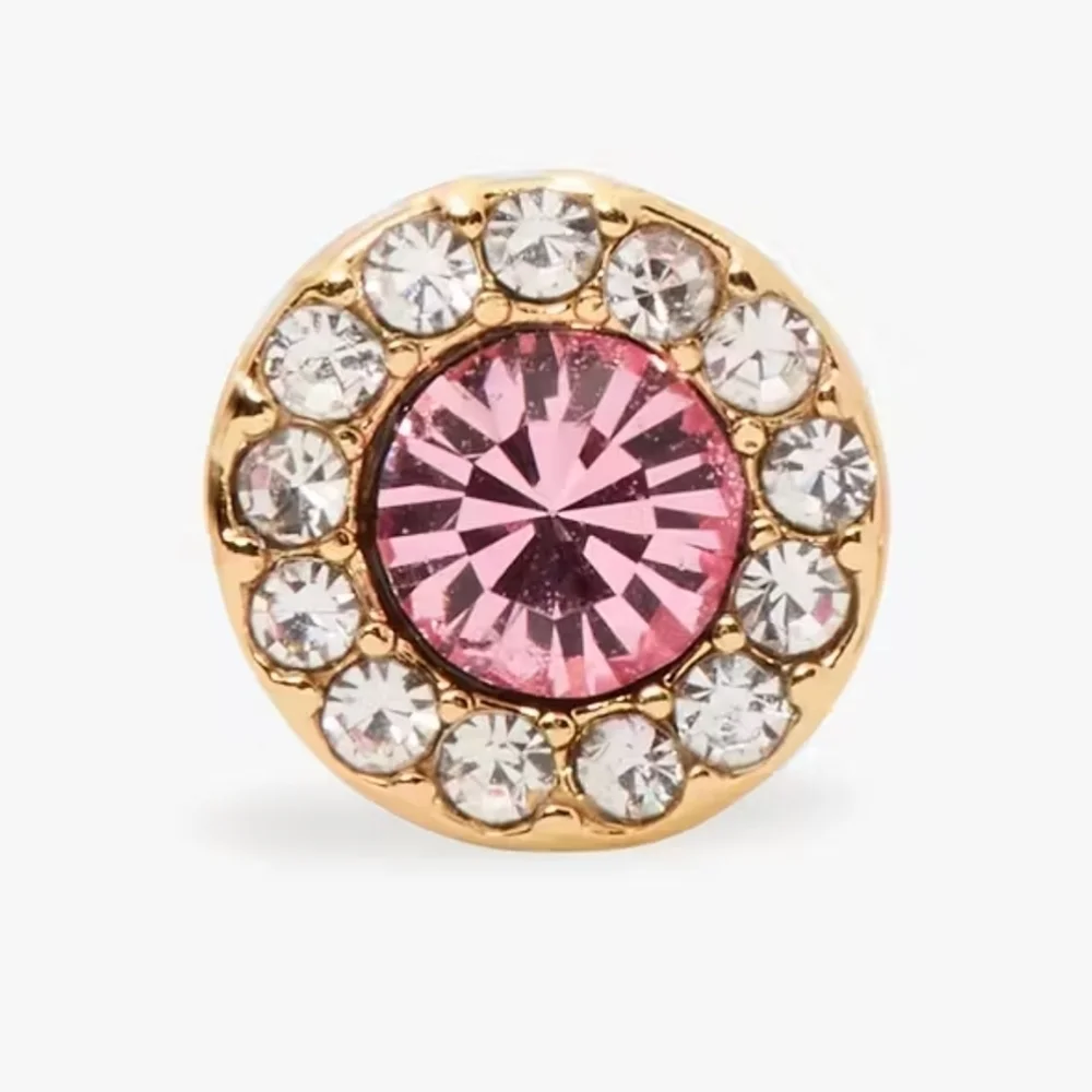 🩷▪️Kate Spade▪️ you're a gem pave halo Stud Earrings  Pink